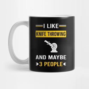 3 People Knife Throwing Knives Mug